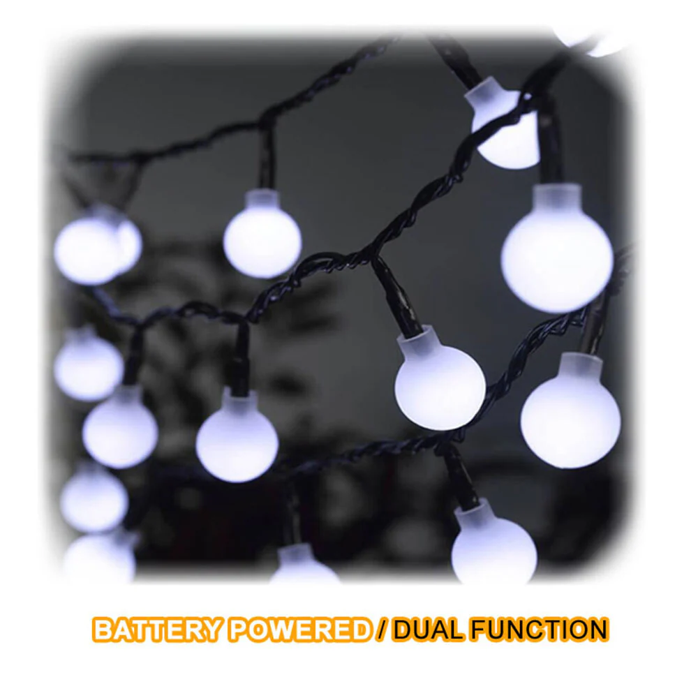 Sansai 50 LED Globe String Lights (Cool White) - Image 2