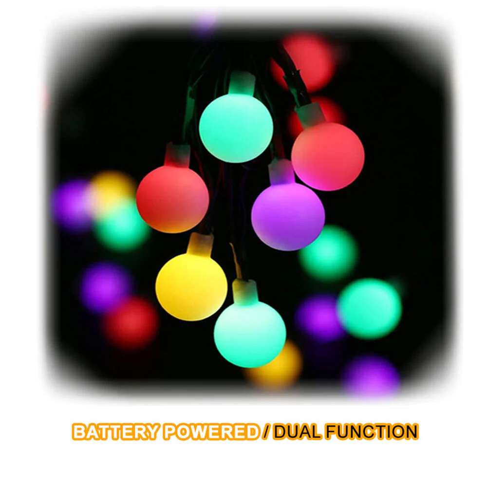 Sansai 50 LED Globe String Lights (Multicoloured) - Image 2