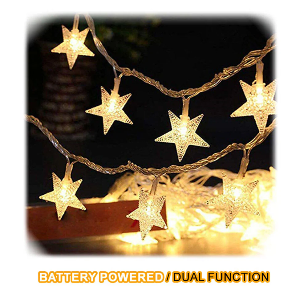 Sansai 50 LED Star String Lights (Warm White) - Image 2