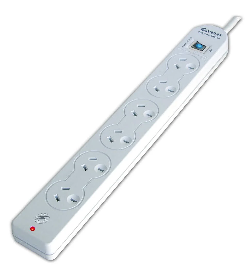 Sansai 6-Outlet Master Switched Surge Protected Power Strip Board - Image 2
