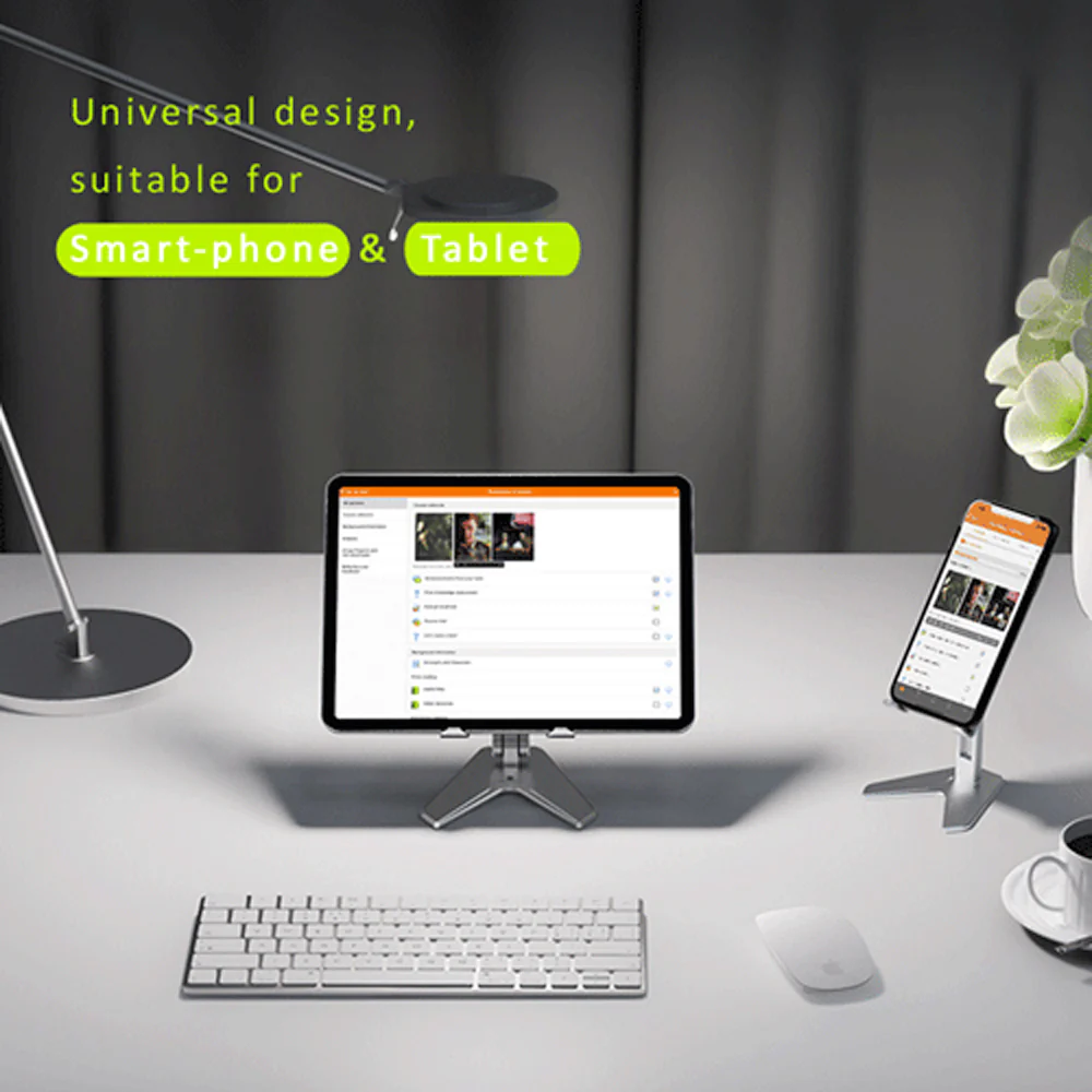 Sansai Aluminium Alloy Tablet & Phone Stand for Up to 1.5kg (Grey) - Image 2