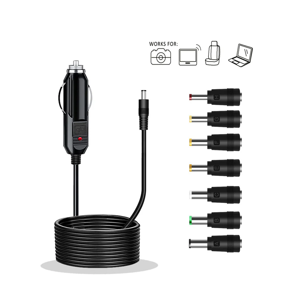 Sansai Car Charger 12V/24V 8A 1.5m (7 Plug Adapter Heads) - Image 2