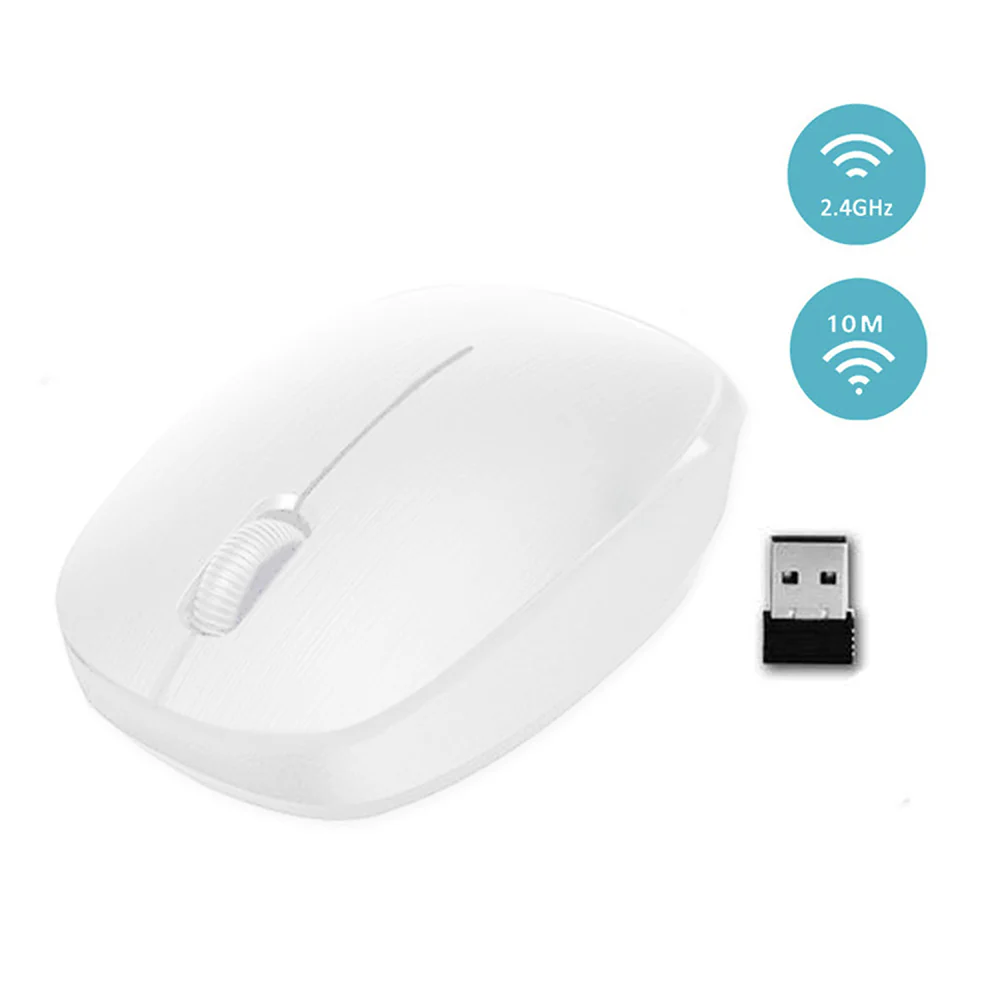 Sansai Ergonomic 2.4GHz Wireless Optical Mouse (White) - Image 2