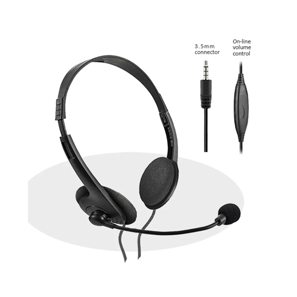 Sansai Stereo 3.5mm Headset Headphones w/ Microphone for Computer PC Gaming - Image 4