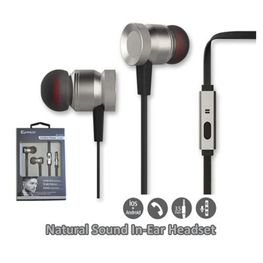 Sansai Stereo Earphones (Metallic Silver) - Image 2