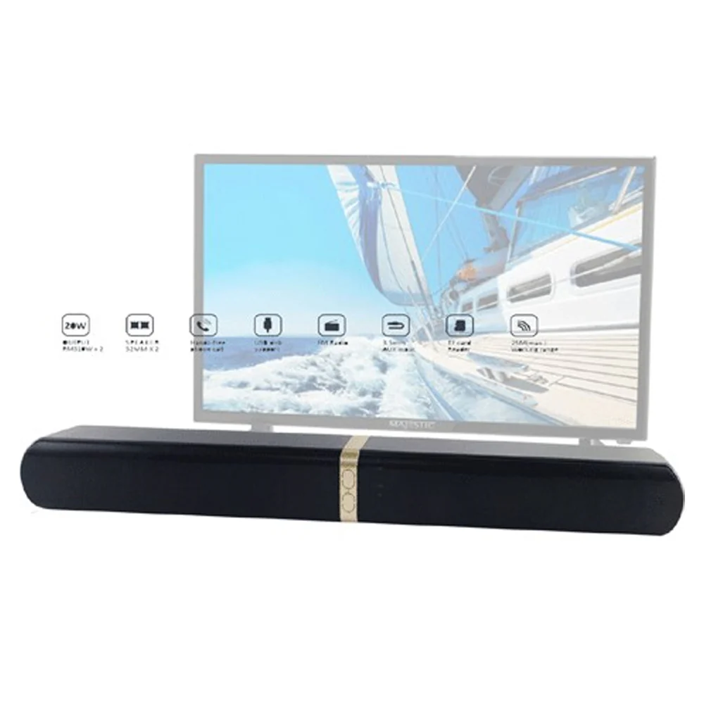Sansai Wireless Soundbar with Bluetooth 4.0 & FM Radio (Gold) - Image 3