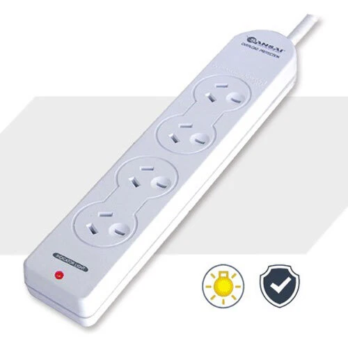 Sansaid 4-Outlet Power Strip Board with Surge Protection & Master Switch - Image 2