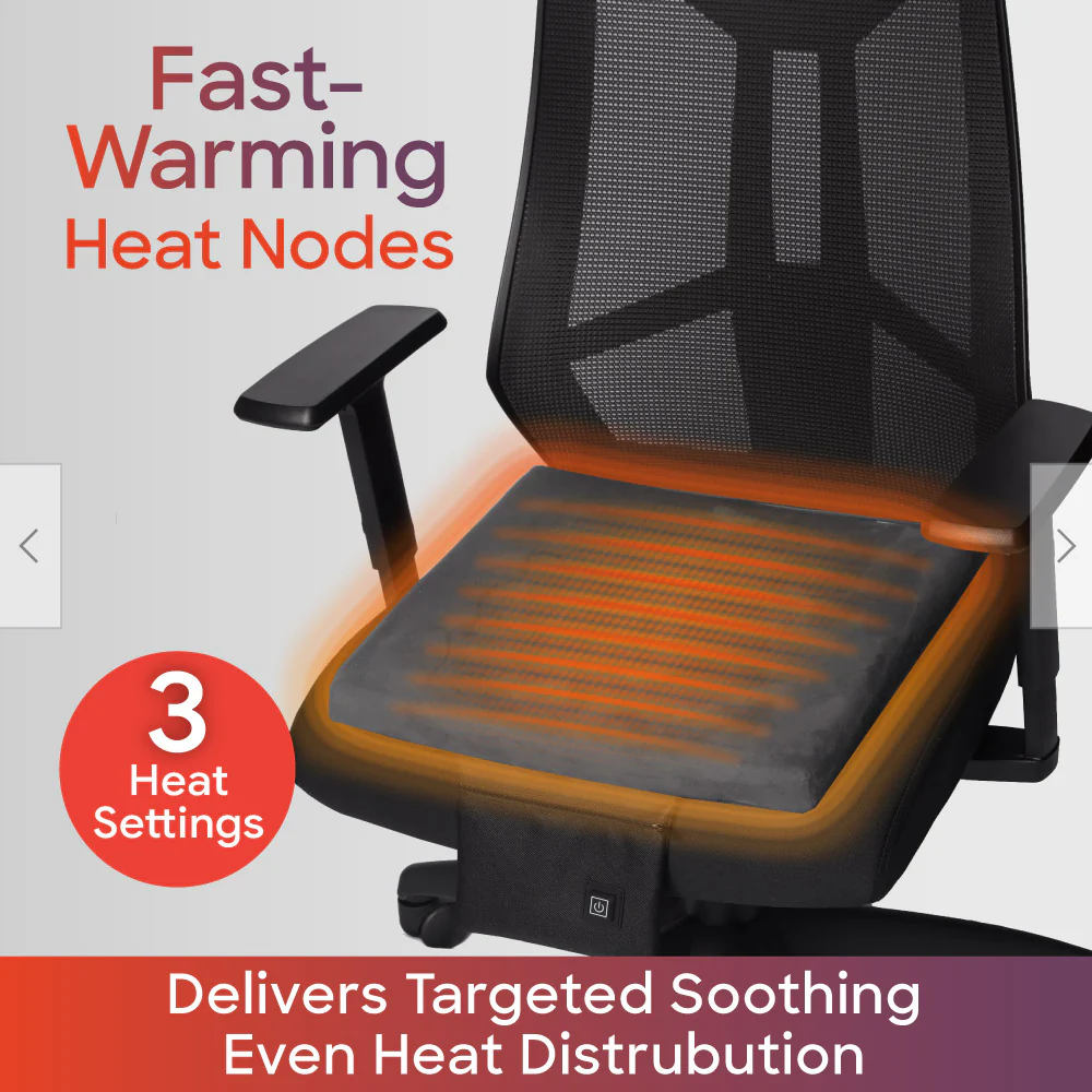 Sash and Bloom WinterWarm Portable Heated Cushion with Carry Handle - Image 3