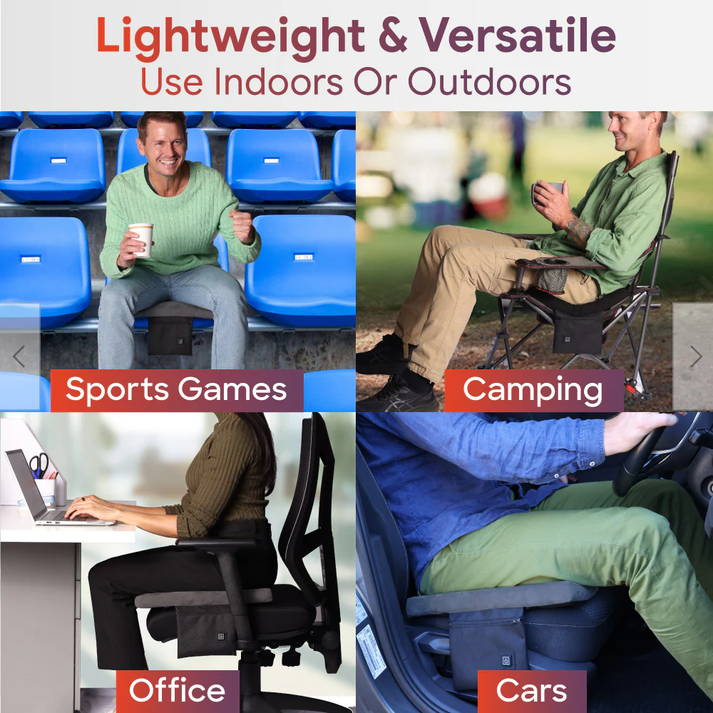 Sash and Bloom WinterWarm Portable Heated Cushion with Carry Handle - Image 4