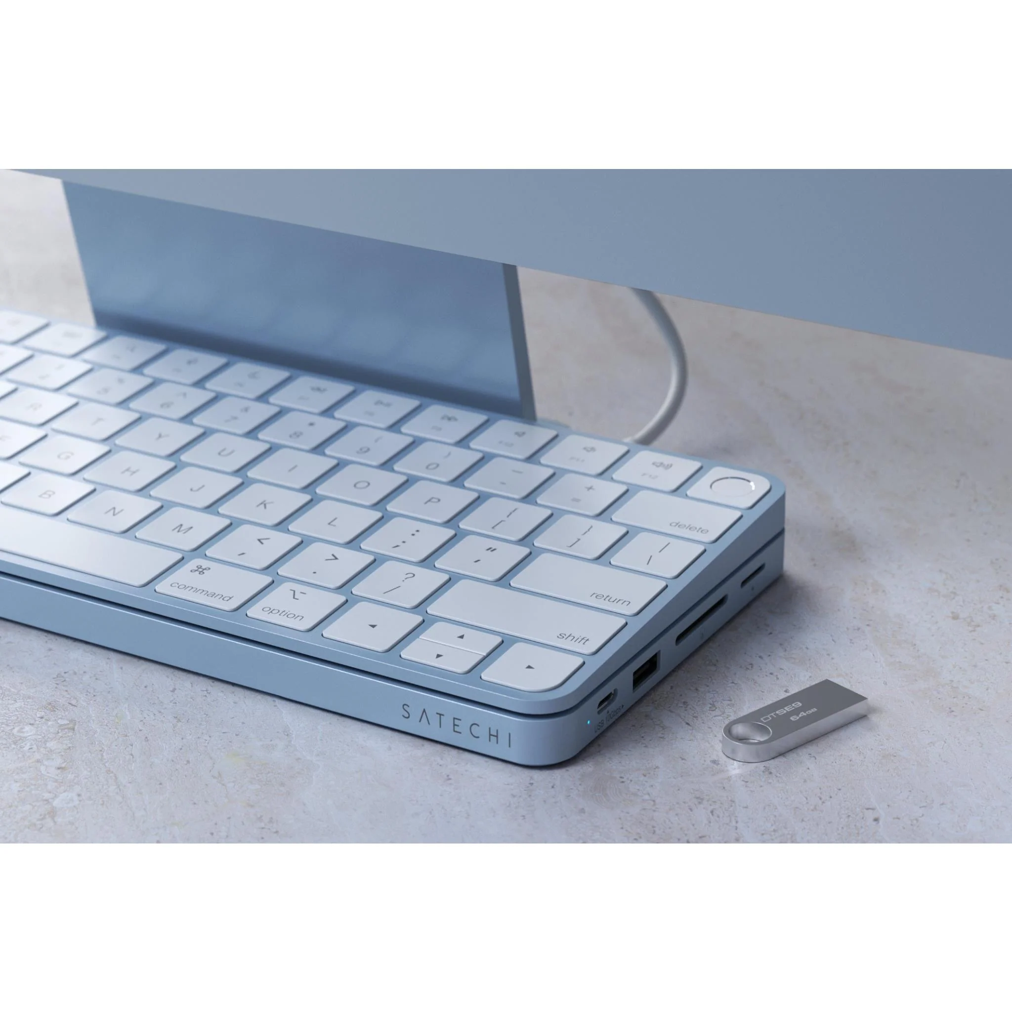 Satechi USB-C Slim Dock for 24" iMac (Blue) - Image 4