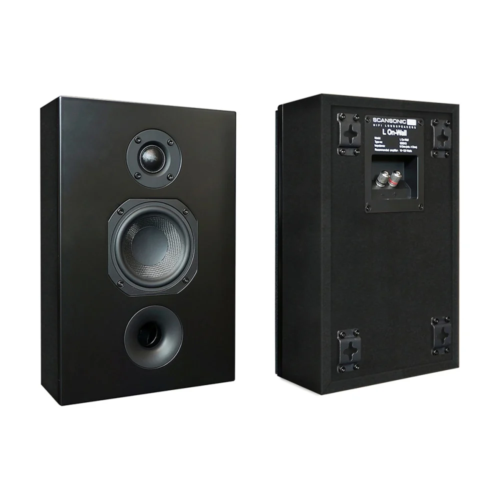 Scansonic HD 2-Pieces L Series On-Wall Home Speakers 120W (Black) - Image 3