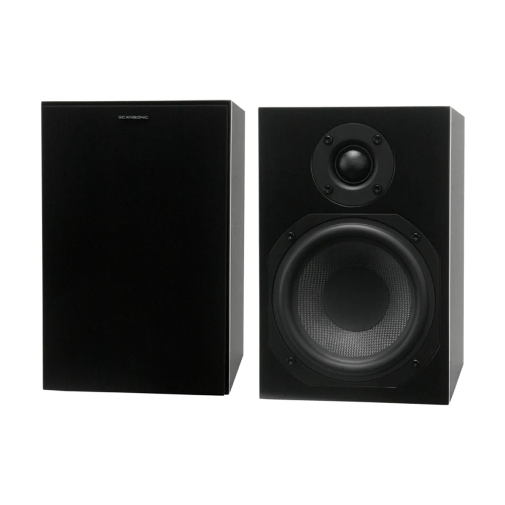 Scansonic HD 2-Pieces L5 Series Bookshelf Home Speakers 120W (Black) - Image 2