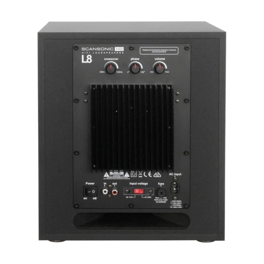 Scansonic L8 Series Subwoofer Home Speaker 100W (Black) - Image 6