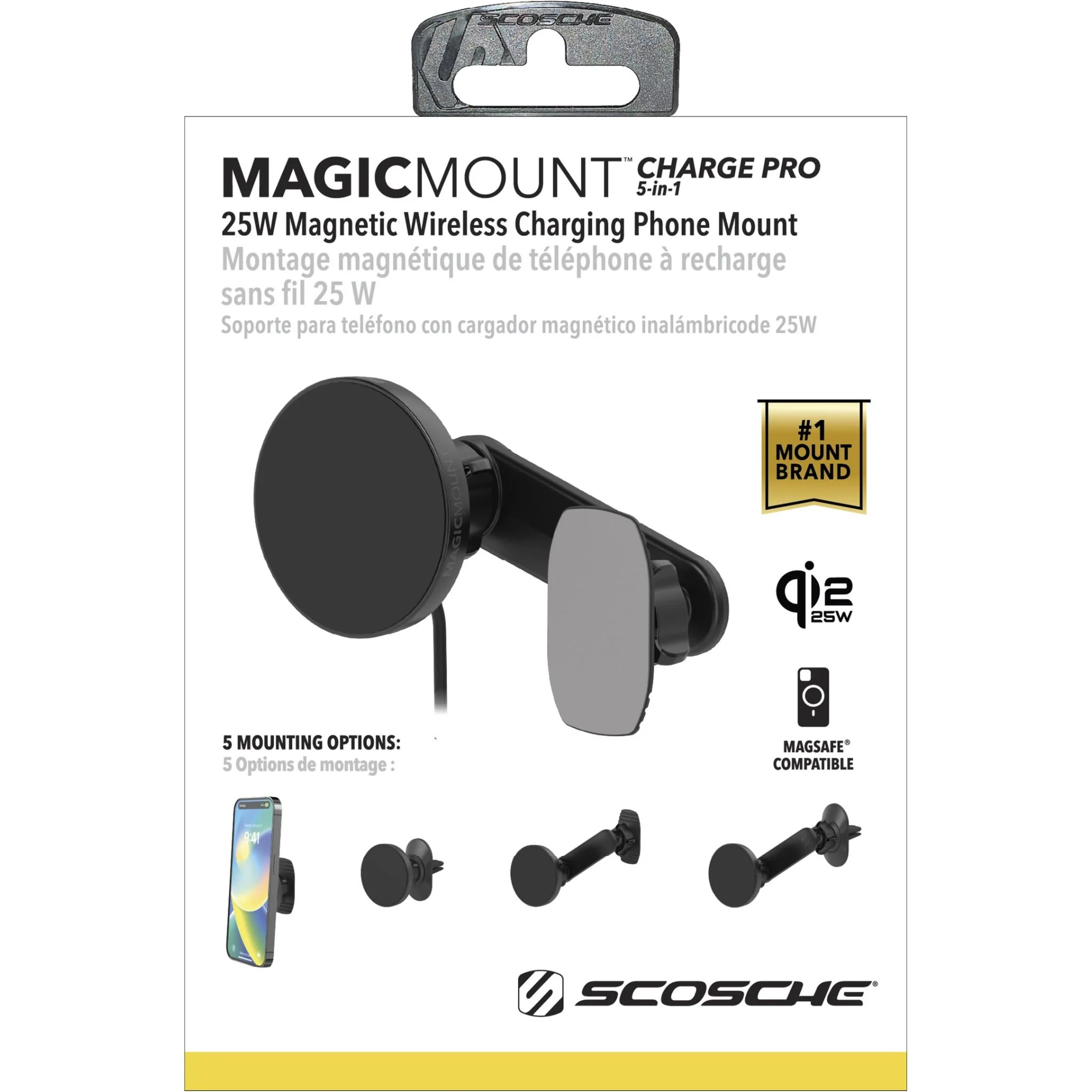 Scoshce MagicMount Pro Wireless 5-in-1 25W Qi2 Car Charging Mount - Image 12