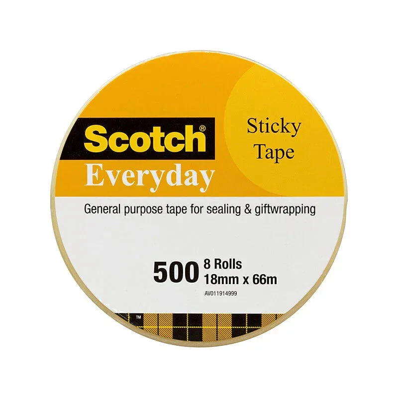 Scotch 502 Sticky Tape 18mmx66m Pack 8 Rolls Tower - Image 5