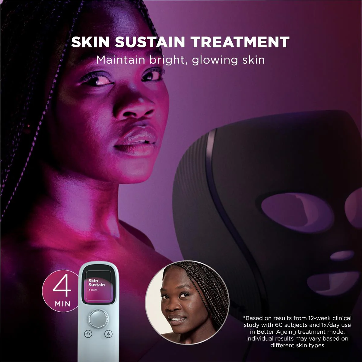 Shark™ CryoGlow™ Cooling + LED Face Mask (Blue Frost) - Image 5