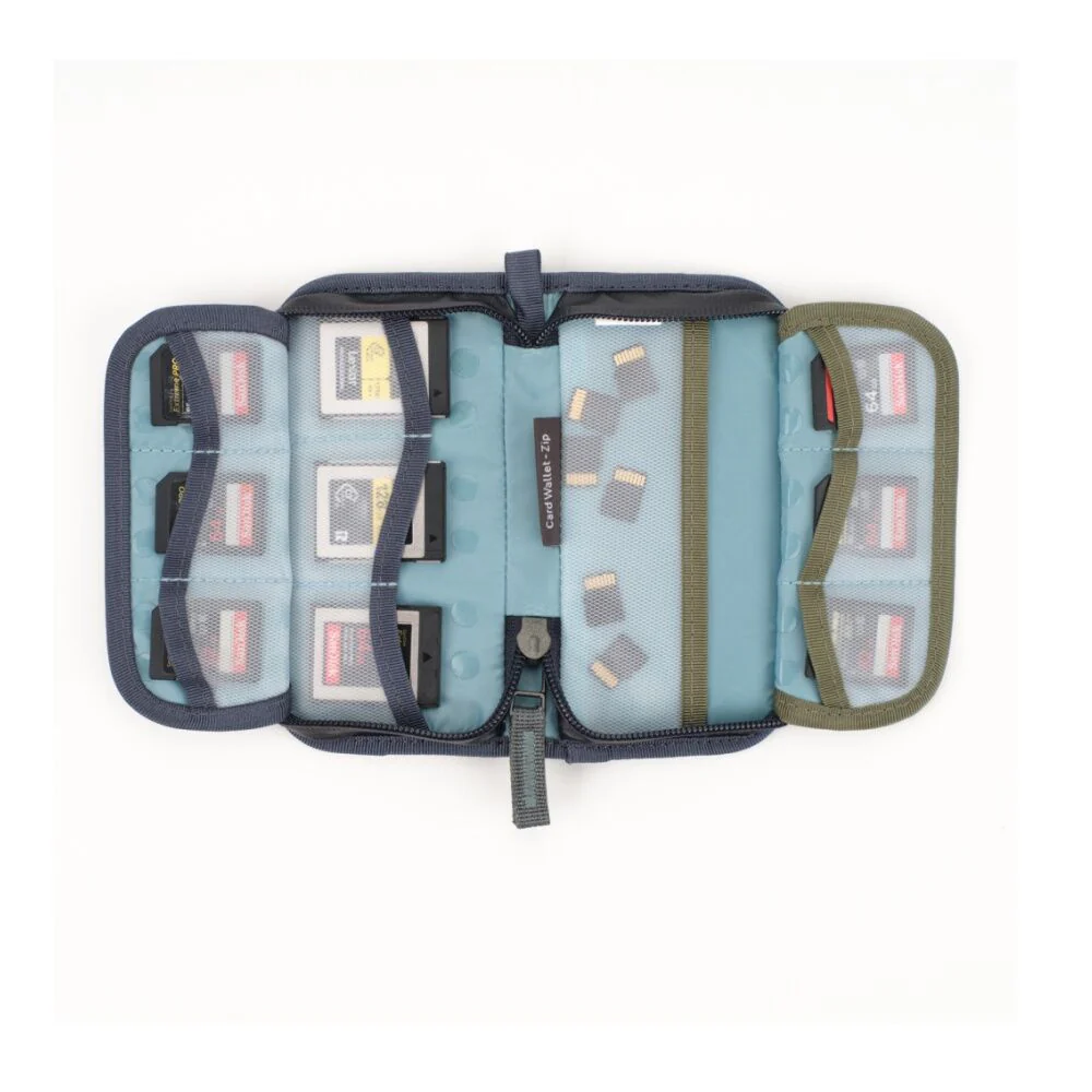 Shimoda Card Wallet Zip Memory Storage Protective Splashguard Blue - Image 2