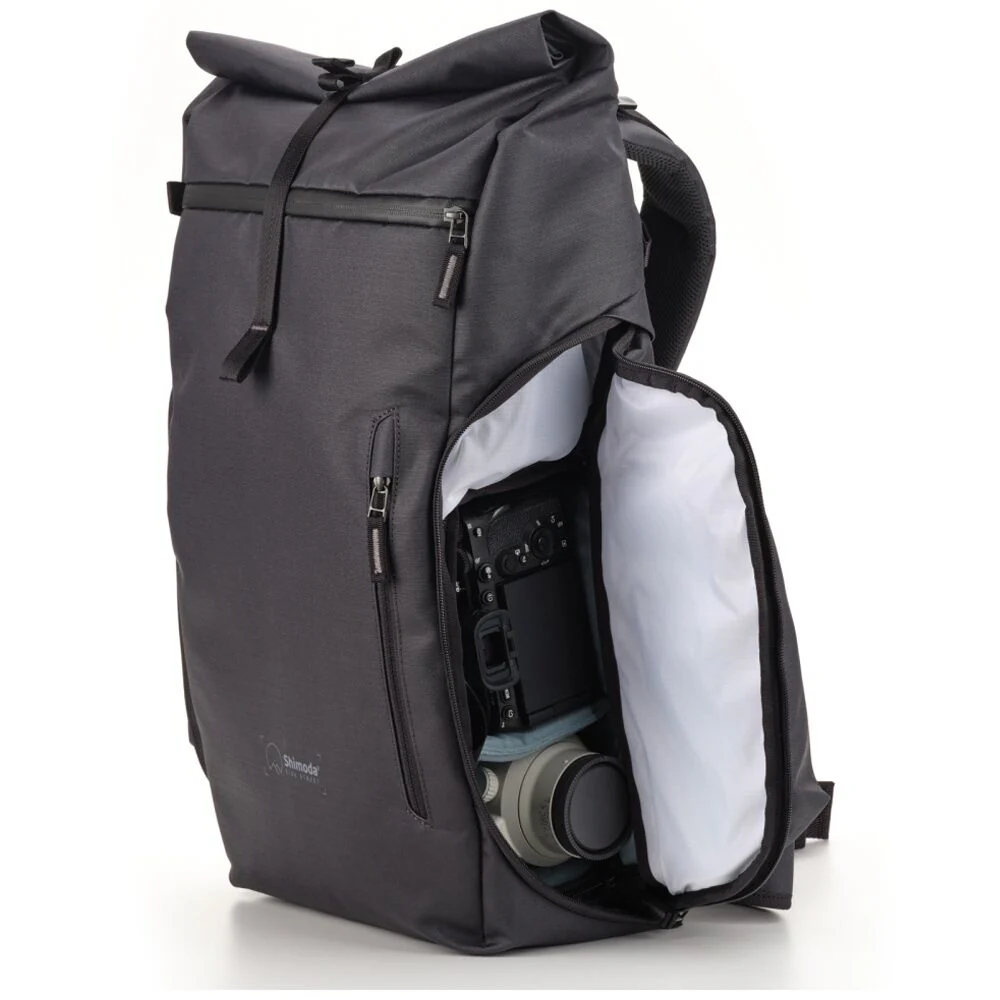 Shimoda Side Street 28 Starter Kit Camera Backpack Roll-Top Anthracite - Image 4