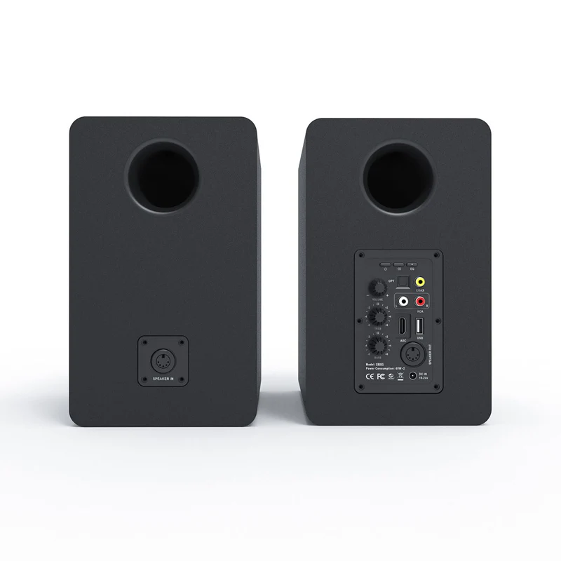 Silcron SLR05 Wireless Active Bookshelf Speakers Set with HDMI ARC - Black - Image 4
