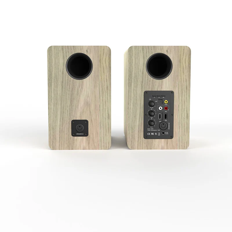 Silcron SLR05 Wireless Active Bookshelf Speakers Set with HDMI ARC - Wood - Image 7