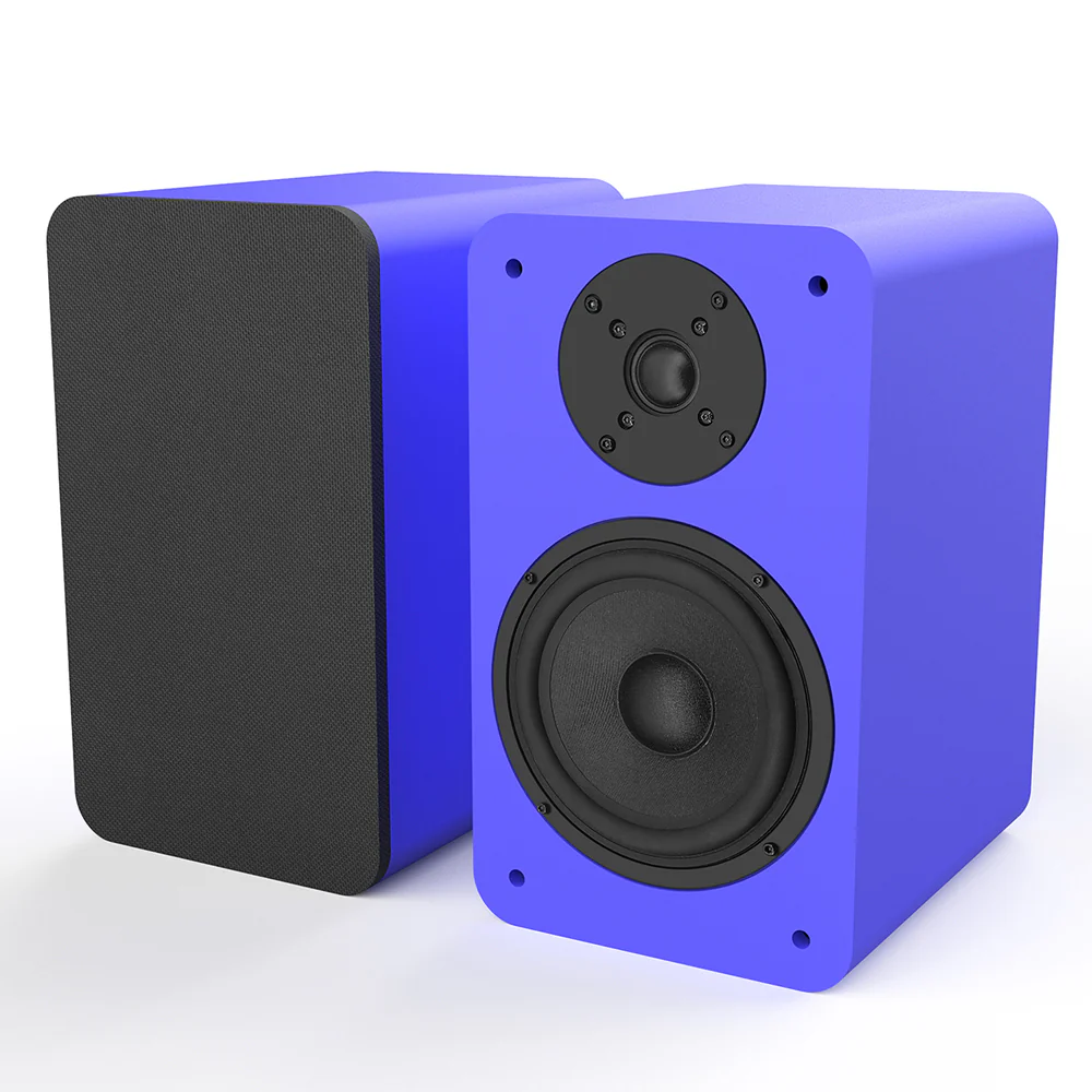 Silcron SLR07 Wireless Active Bookshelf Speakers Set with HDMI ARC - Blue - Image 2