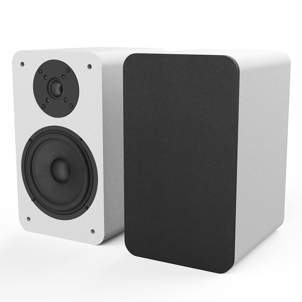 Silcron SLR07 Wireless Active Bookshelf Speakers Set with HDMI ARC (White) - Image 2
