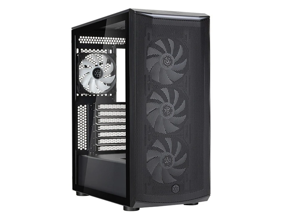 SilverStone FARA 512Z V2 Tempered Glass ATX Mid-Tower Case - Black - Image 2