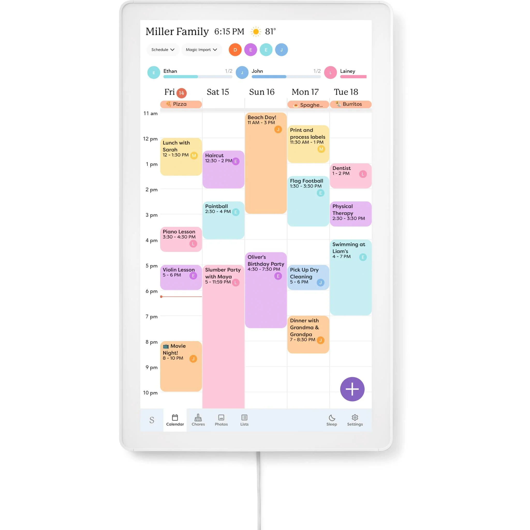 Skylight Calendar Max 27" (White) - Image 2
