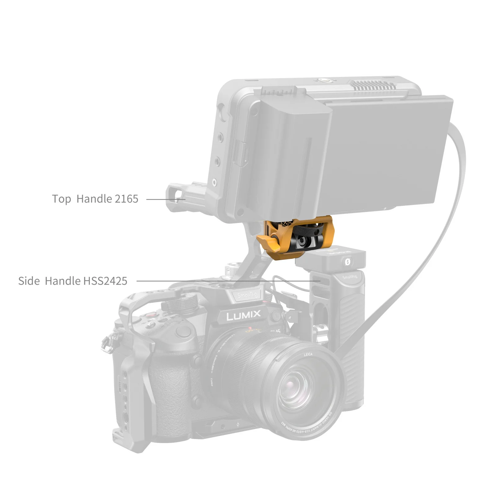 SmallRig Adjustable Monitor Support Compatible with ARRI 3/8'-16 Screws (BumbleBee Edition) 5520 - Image 8