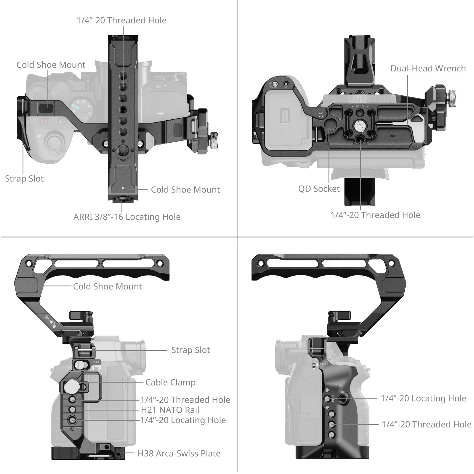 SmallRig Advanced Cage Kit for Sony Alpha 7 V / 7R V / 7 IV 6026 - Image 4
