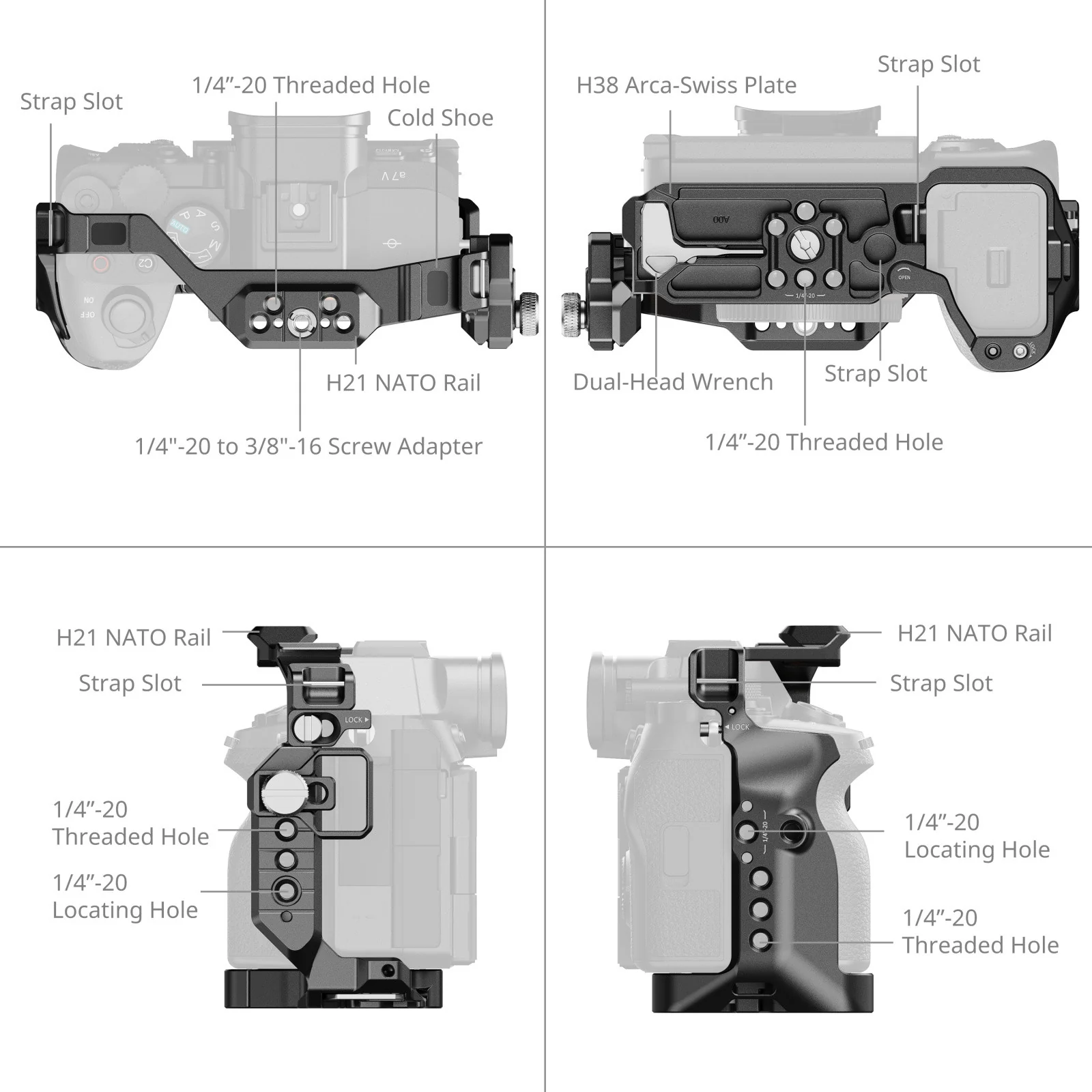 SmallRig Advanced "HawkLock" Cage Kit for Sony Alpha 7 V / 7R V / 7 IV 6028 - Image 4