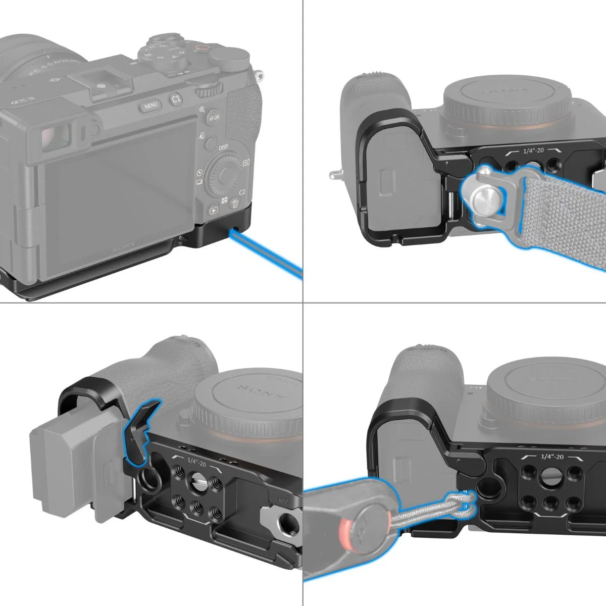 SmallRig Bottom Mount Plate for Sony Alpha 7C II / Alpha 7CR 4438 - Image 4