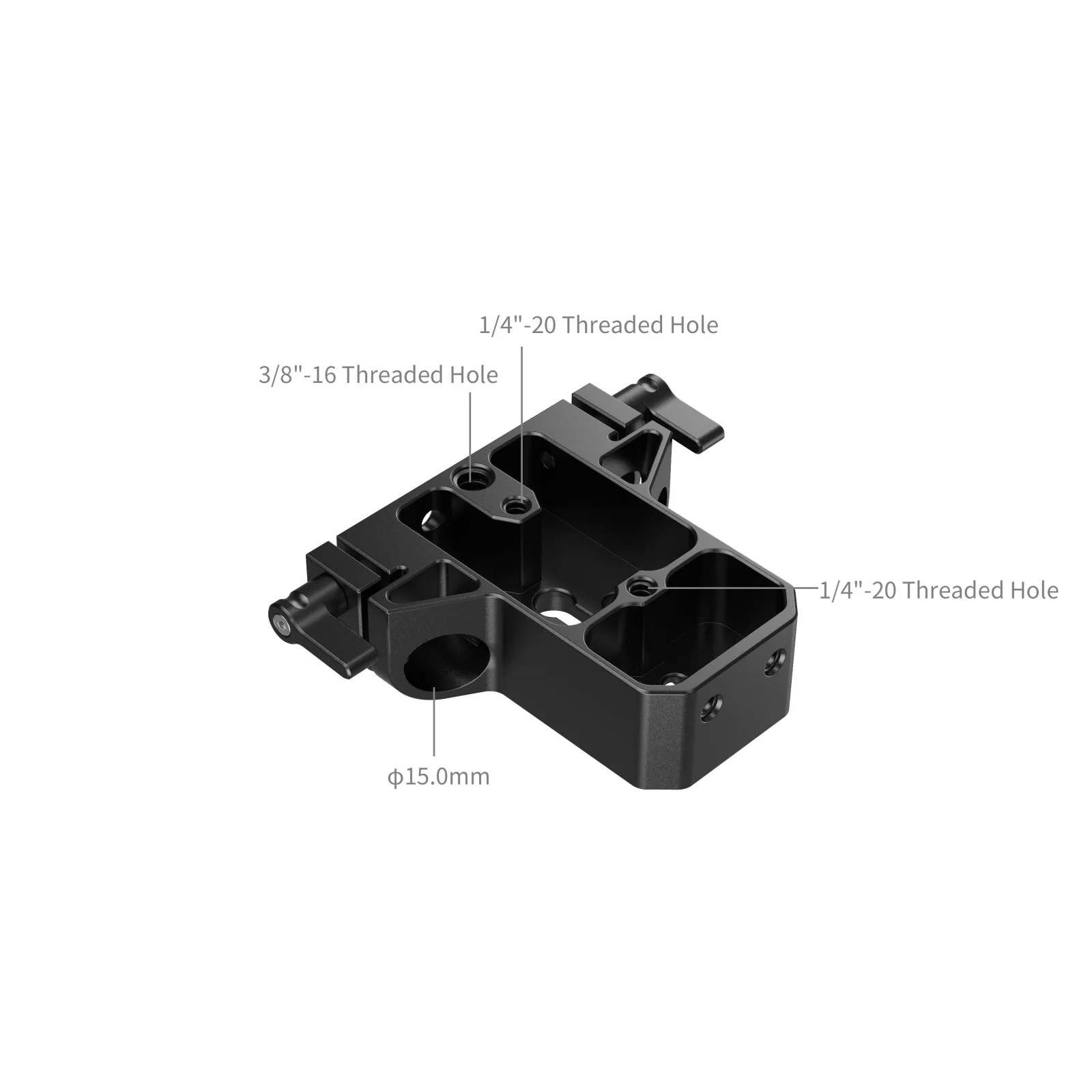 SmallRig Bottom Mount Plate with Dual 15mm Rod Clamp 5609 - Image 4