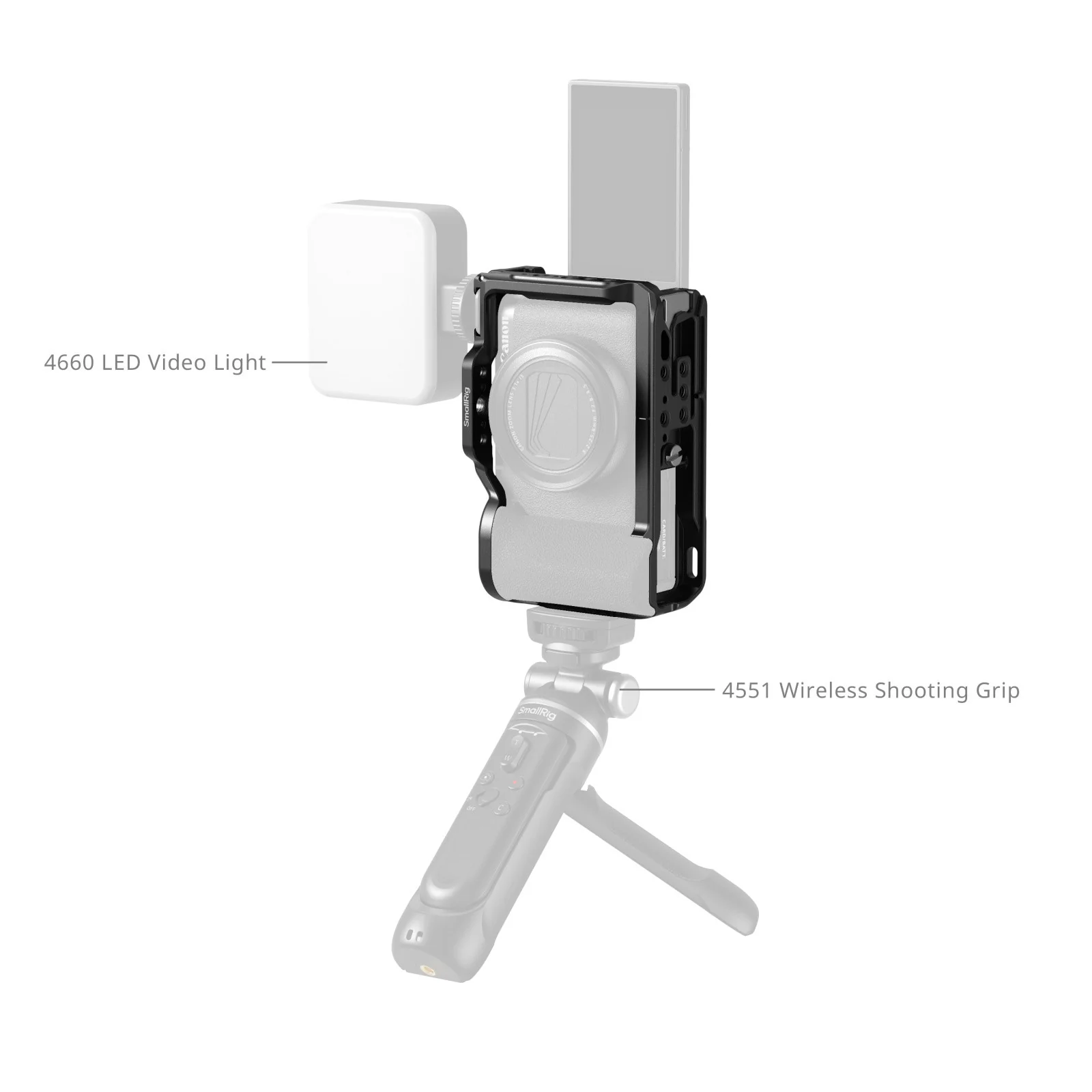 SmallRig Cage for Canon PowerShot V1 (Black) 5807 - Image 5