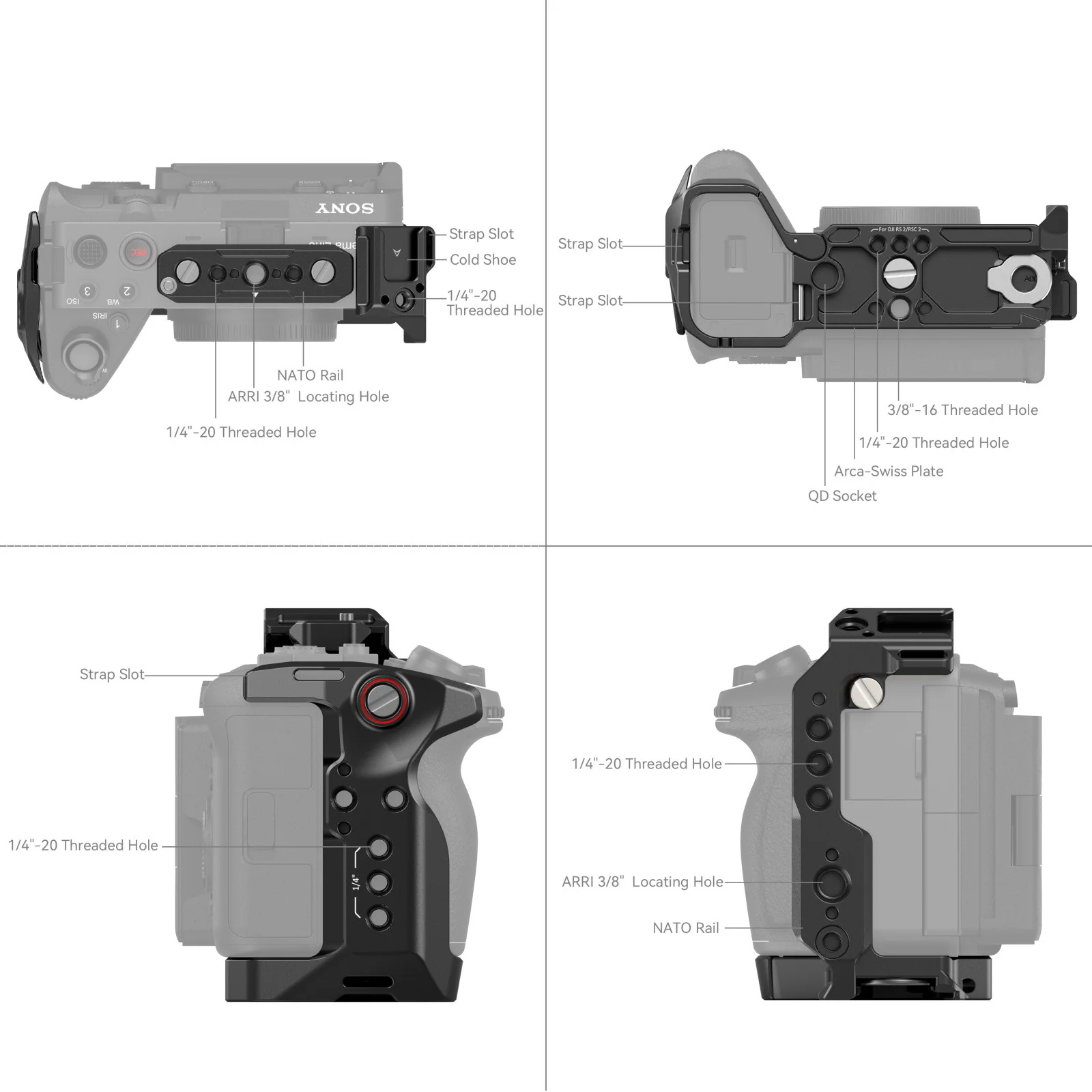 SmallRig Cage Kit for Sony FX3 / FX30 5823 - Image 2