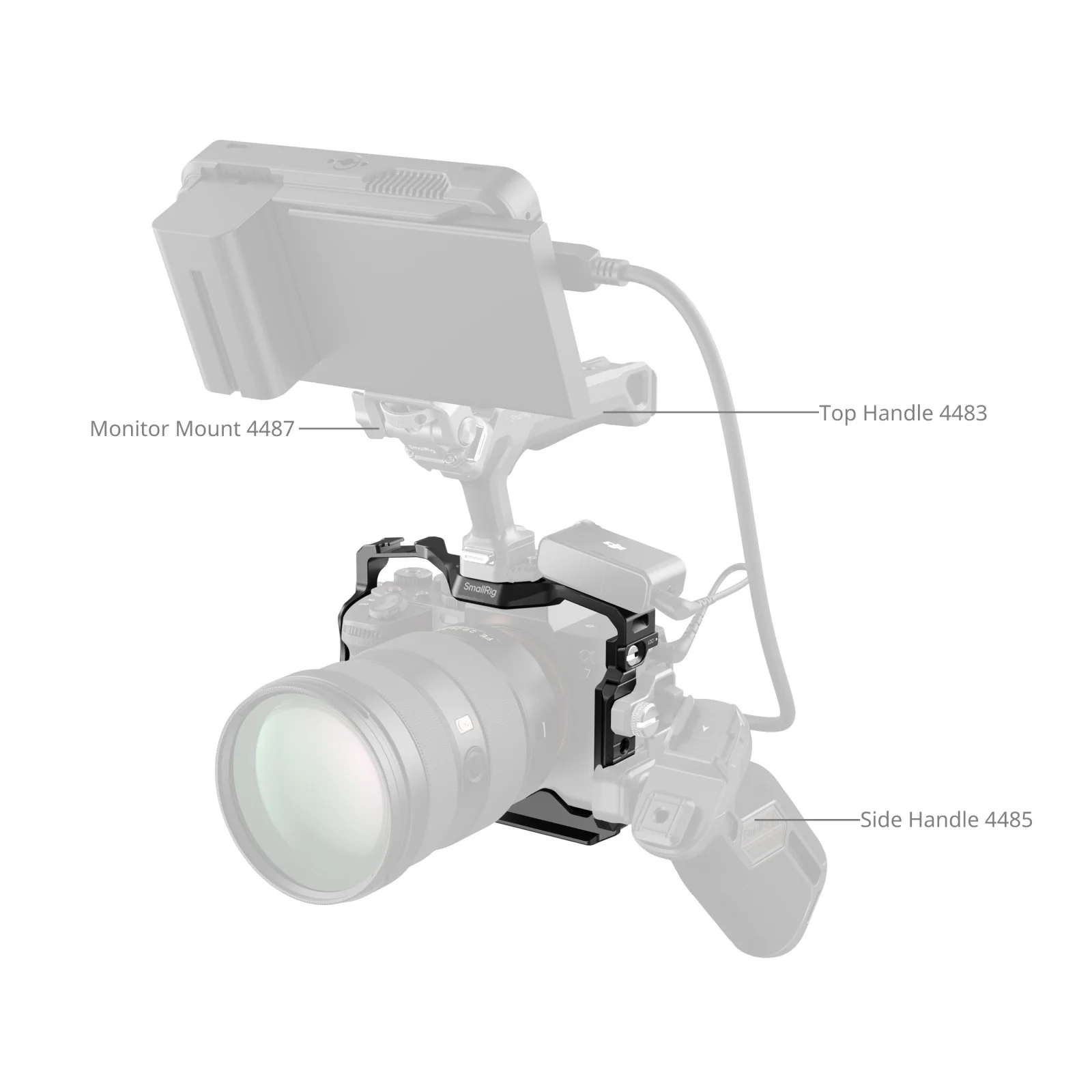SmallRig Cage with Airtag Slot for Sony Alpha 7R V / 7 IV / 7S III / 1 / 7R IV 5583 - Image 6