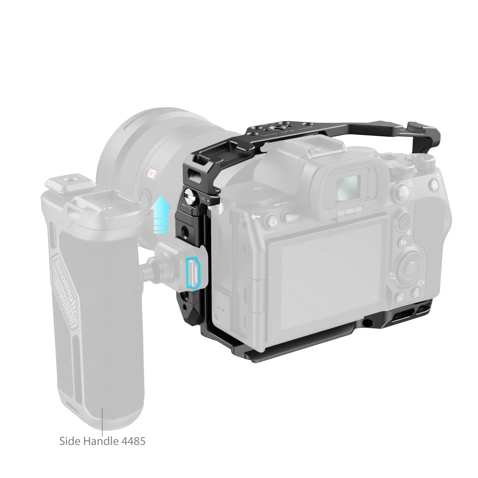SmallRig Cage with Airtag Slot for Sony Alpha 7R V / 7 IV / 7S III / 1 / 7R IV 5583 - Image 8