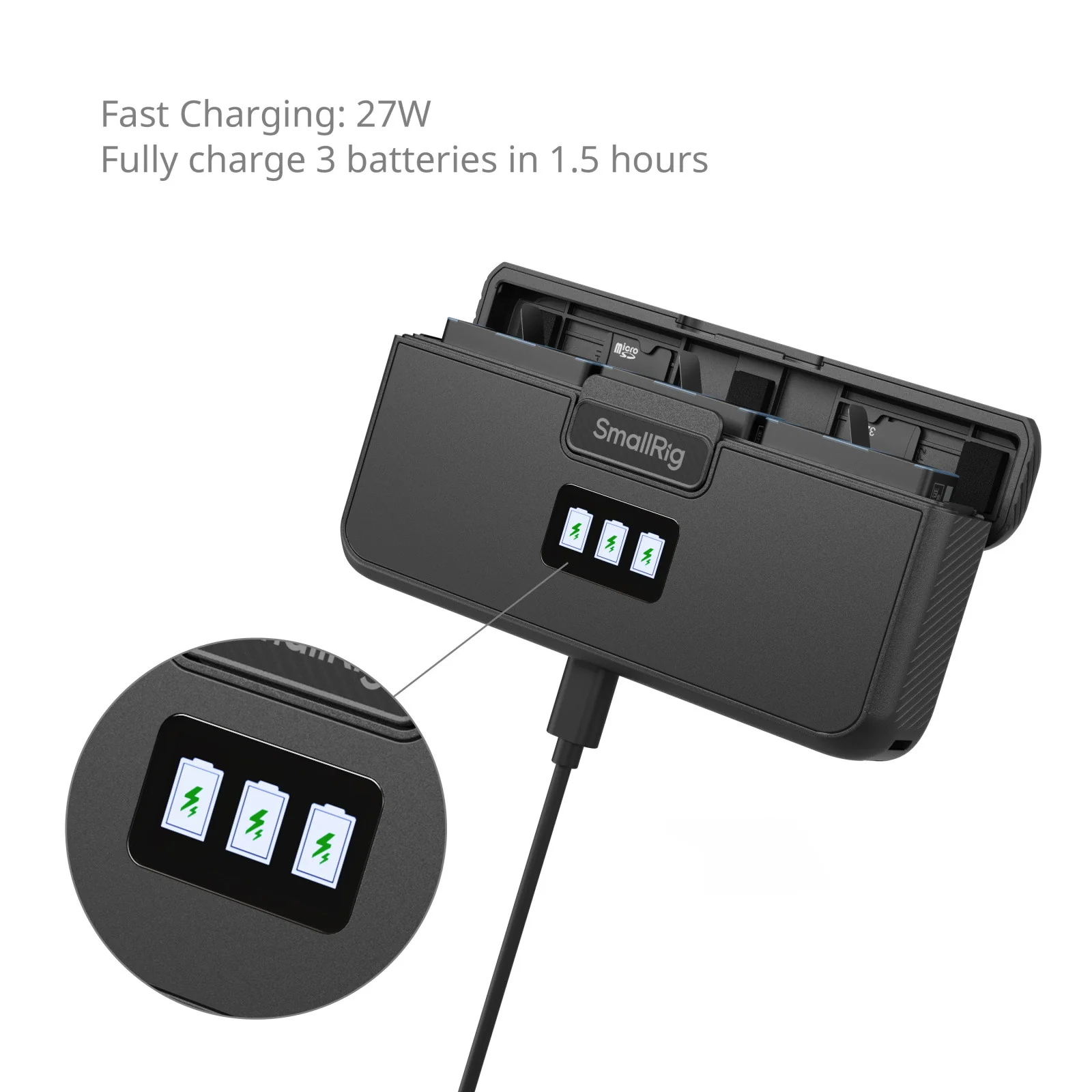 SmallRig Camera Battery Charger for GoPro 9/10/11/12 5418 - Image 4