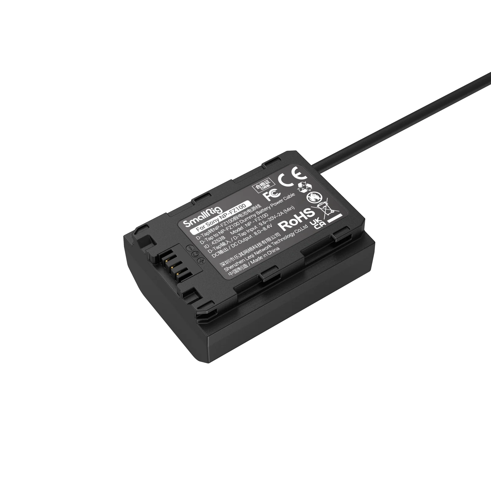 SmallRig D-Tap to NP-FZ100 Dummy Battery Power Cable 4253B - Image 2