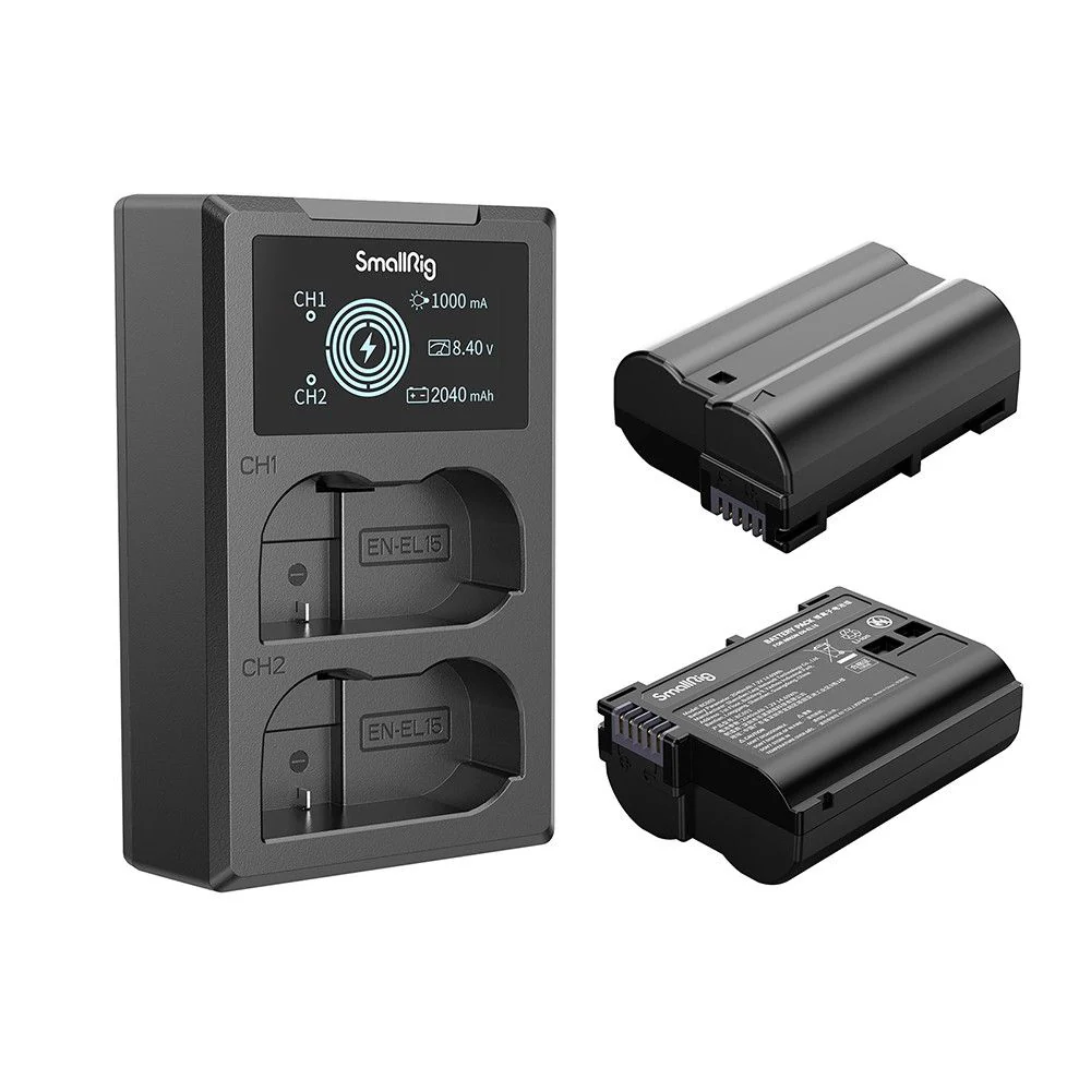 SmallRig EN-EL15 Camera Battery and Charger Kit 3820B (Black) - Image 4