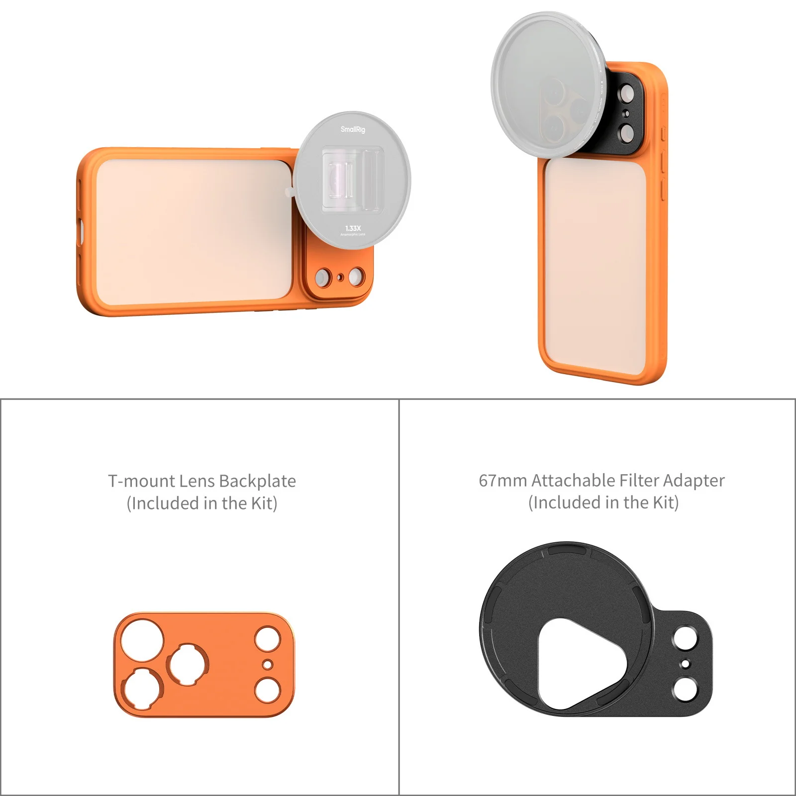 SmallRig FilMov Lightweight Photography Bumper Case for iPhone 17 Pro Max (Orange) 5795 - Image 3