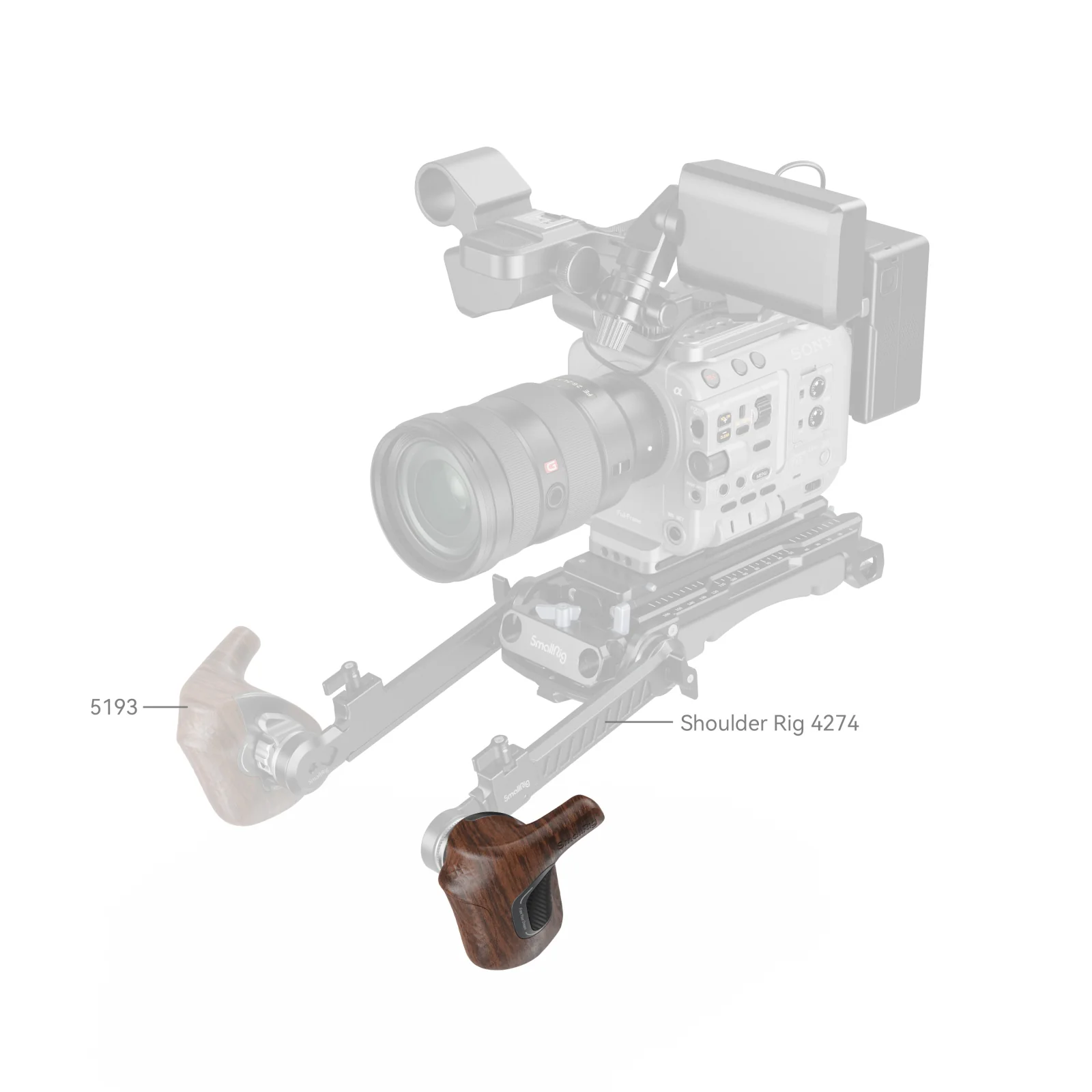 SmallRig "ImageGrip" Series Wooden Handle with ARRI Rosette (Left Side) 5162 - Image 6