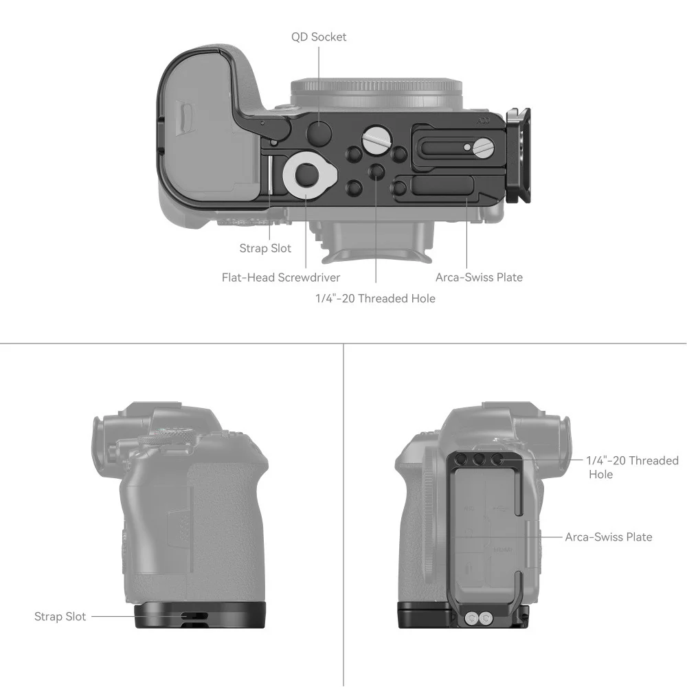 SmallRig L-Shape Mount Plate for Canon EOS R6 Mark II / R5 / R5 C / R6 4160B - Image 5