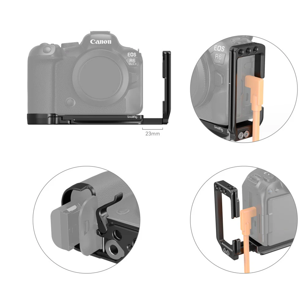 SmallRig L-Shape Mount Plate for Canon EOS R6 Mark II / R5 / R5 C / R6 4160B - Image 6