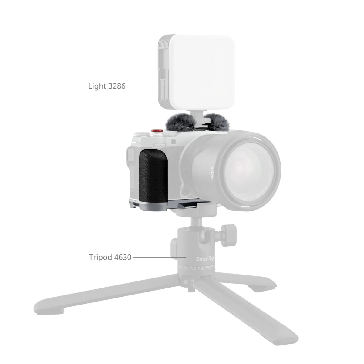 SmallRig L-Shape Mount Plate with Silicone Handle for FUJIFILM X-M5 (Silver) 4875 - Image 5