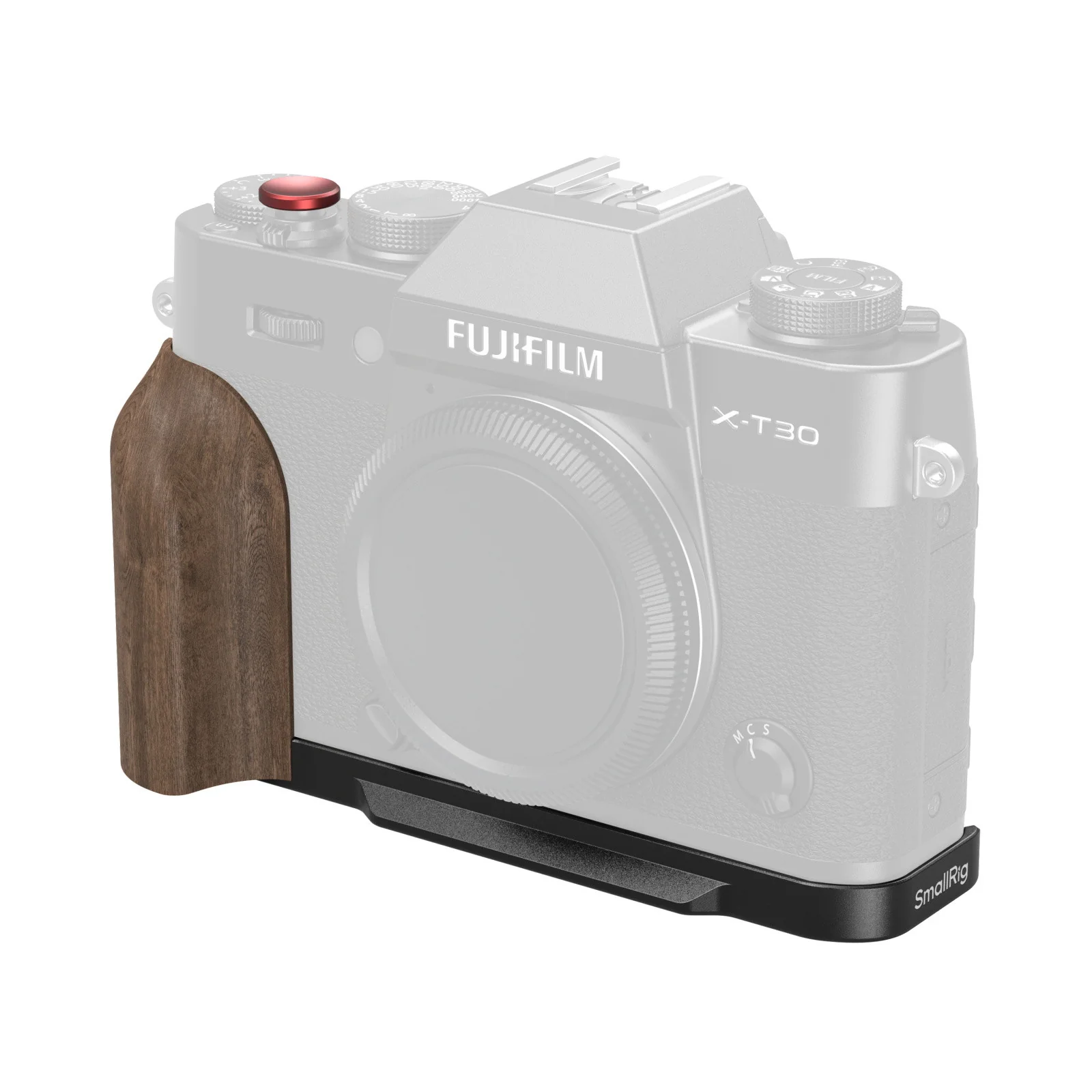SmallRig L-Shaped Mount Plate with Wooden Handle for FUJIFILM X-T30 / X-T30 II / X-T30 III (Black) 5666 - Image 4