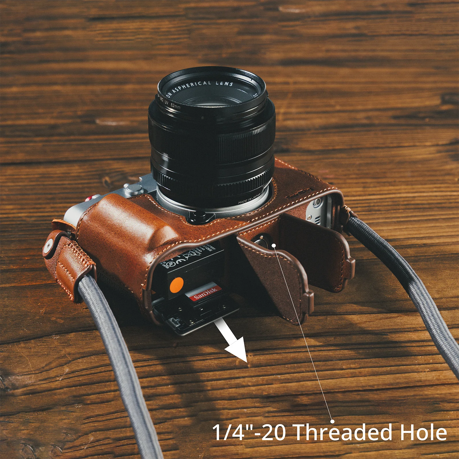SmallRig Leather Case Kit for FUJIFILM X-E5 (Brown) 5449 - Image 3