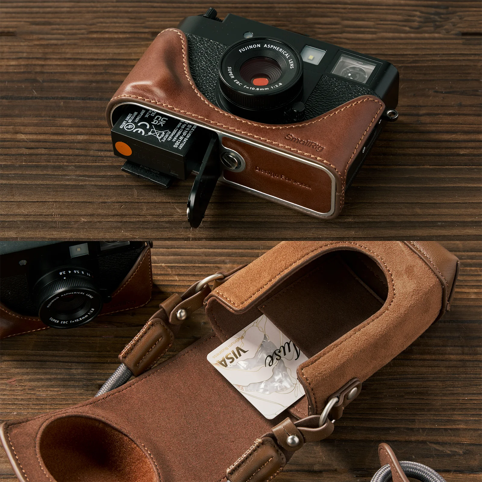 SmallRig Leather Case Kit for FUJIFILM X half (Brown) 5218 - Image 3