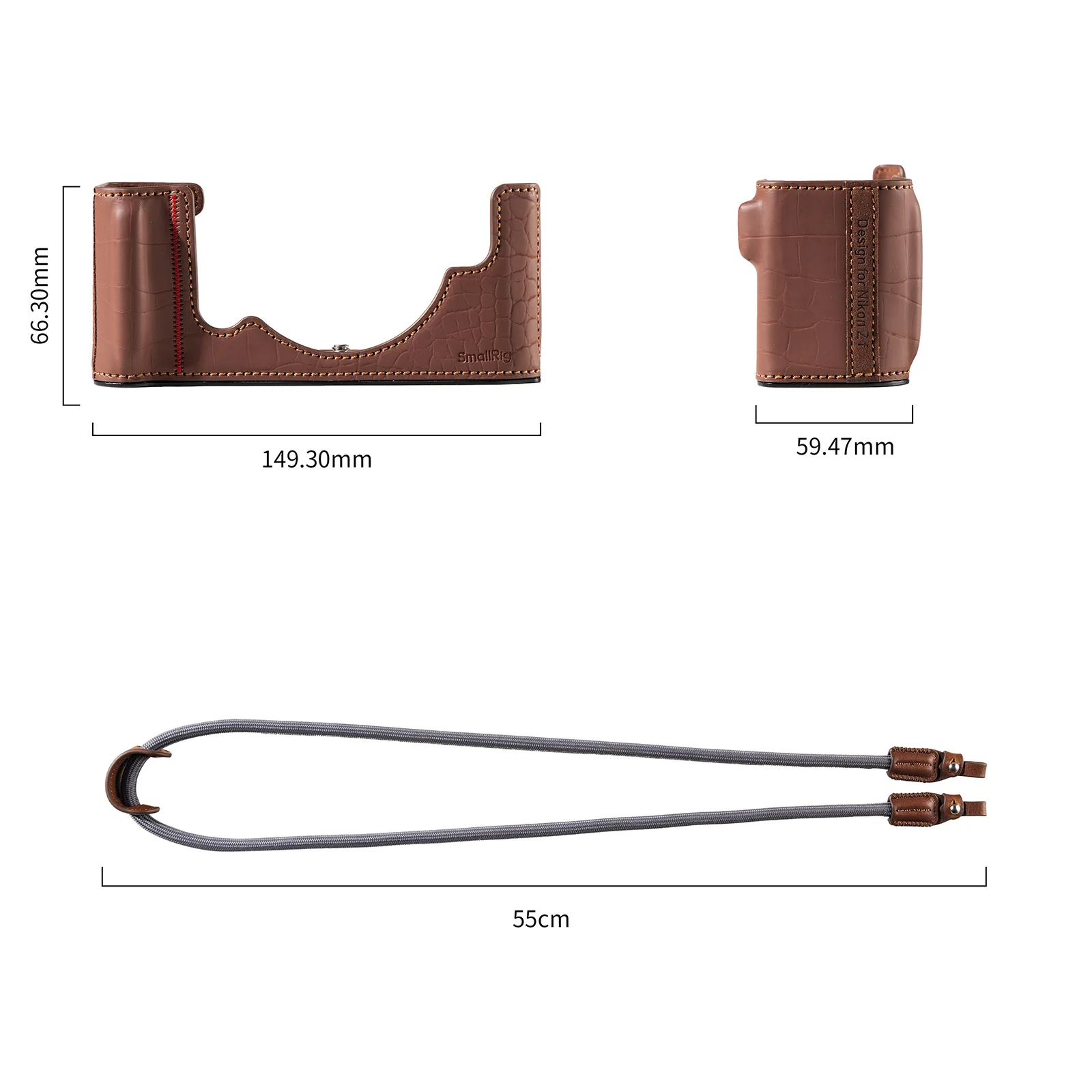 SmallRig Leather Case Kit for Nikon Z f (Brown) 5096 - Image 3