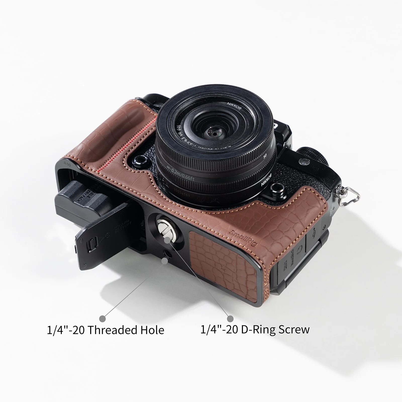 SmallRig Leather Case Kit for Nikon Z f (Brown) 5096 - Image 4